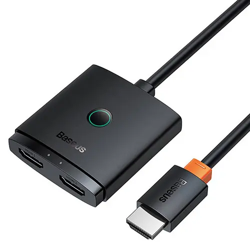 Baseus 2 in 1 Bidirectional HDMI Switch with 1M Cable Computer Accessories