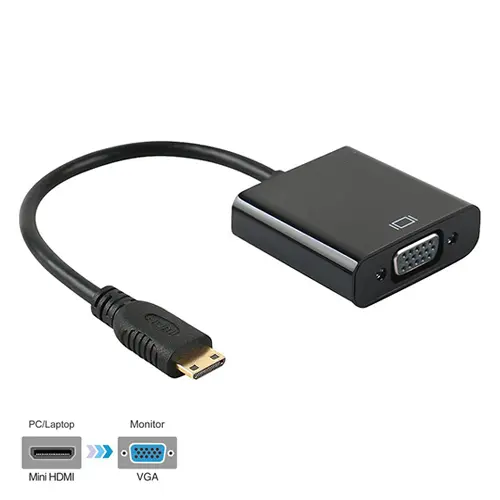 Mini HDMI To VGA Converter Video Adapter Computer Accessories