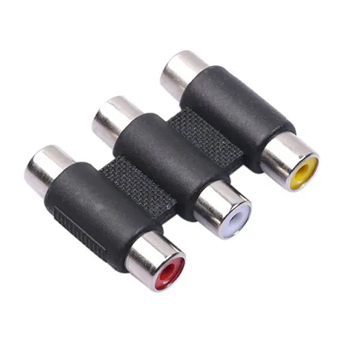 3 RCA AV Connector Female to Female RCA Jointer Computer Accessories
