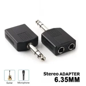 6.5mm Mic Stereo Jack Male to Double 6.35mm Female Y Splitter Computer Accessories