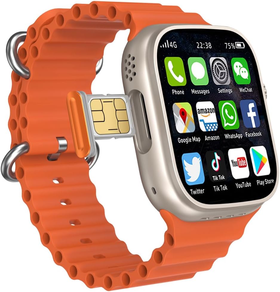4G+64GB Modio 4G Ultra Max Smart watch 64gb 2.2 inch Display 3 pair strap 4G  Call Compass Wifi GPS Series | ido.lk