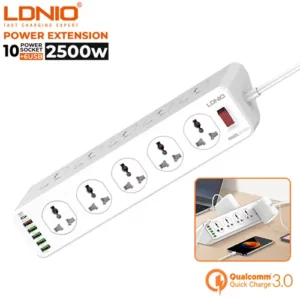 LDNIO Power Extension 10 Socket TYPE-C PD QC3.0 6 USB PORTS: Buy LDNIO Power Extension 10 Socket Best Price in Sri Lanka | ido.lk