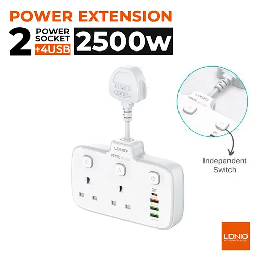 Ldnio PD & QC3.0 2 Outlets Power Socket SC2413 Gadgets & Accesories