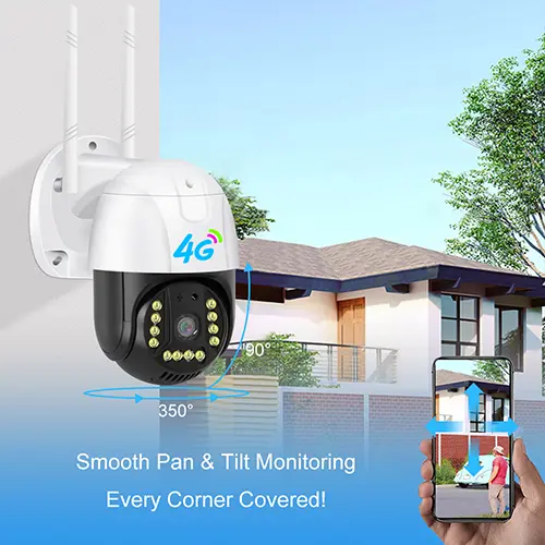4G SIM CCTV PTZ Camera 3MP V380 Pro Outdoor Camera Security Camera