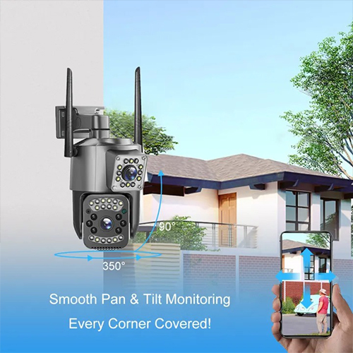 4MP Dual Lens Outdoor WiFi Camera V380 Pro Security Camera