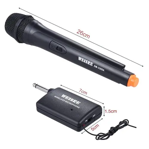 Handheld Wireless Karaoke Microphone WEISRE DM-3308A Microphone Accessories