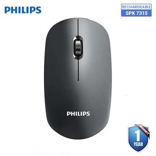 Philips Rechargeable Wireless Mouse SPK7315 Computer Accessories