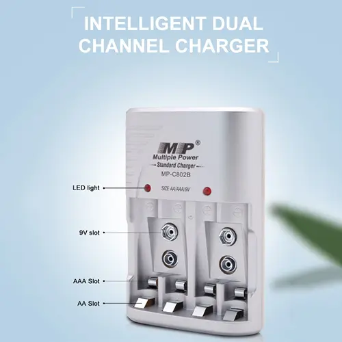 Rechargeable Battery Charger For AA, AAA, 9V Batteries Battery
