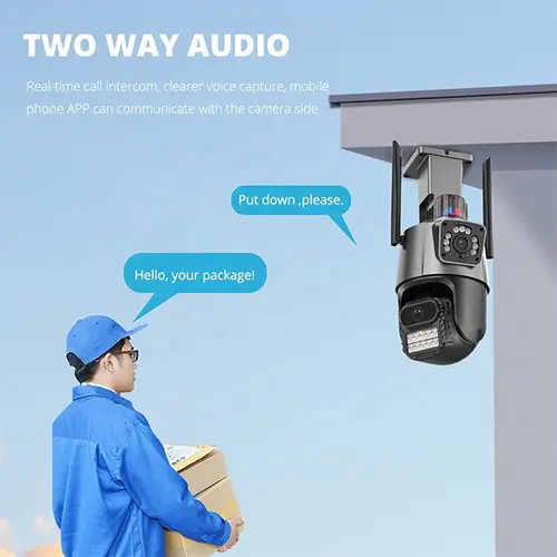 Dual Lens Wifi Camera 4MP 2K PTZ CCTV Surveillance Camera Security Camera