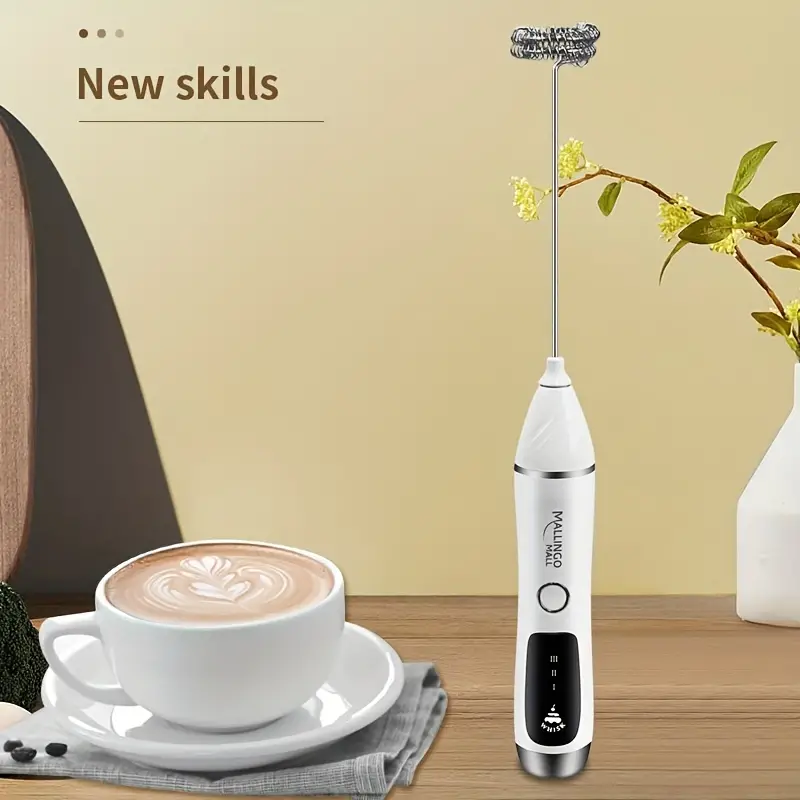 Rechargeable Handheld Milk Frother Stainless Steel Electric Whisk: Buy Rechargeable Handheld Milk Frother in Sri Lanka | ido.lk 