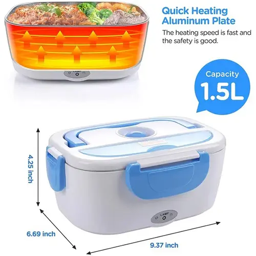 Electric Heated Lunch Box 220V AC and 12V DC Home & Lifestyle