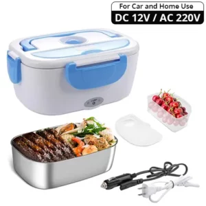 Electric Heated Lunch Box 220V AC and 12V DC Home & Lifestyle