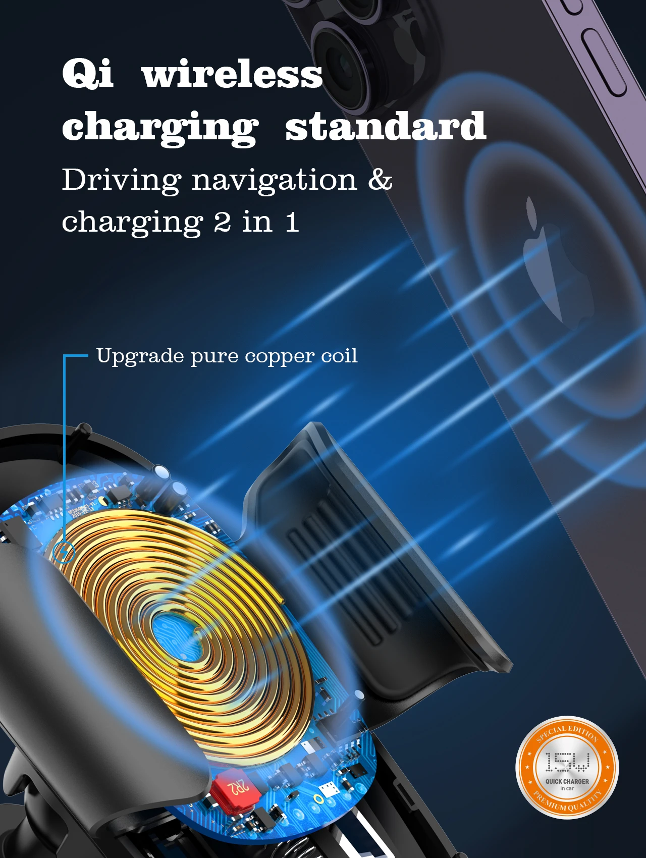 Wireless Charging Car Phone Holder LDNIO MW 21-1: Buy Wireless Charging Car Phone Holder in Sri Lanka | ido.lk