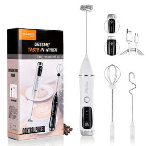 Rechargeable Handheld Milk Frother Stainless Steel Electric Whisk Kitchen & Dining