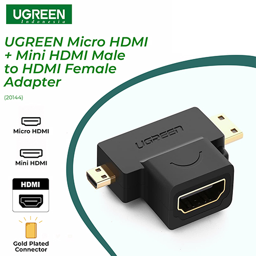 UGREEN Micro HDMI+Mini HDMI To HDMI F/M Adapter Computer Accessories