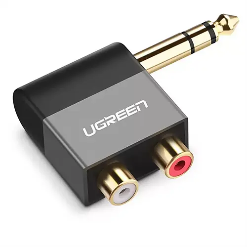 Ugreen 6.35mm Stereo Male To 2RCA Female Audio Converter Computer Accessories