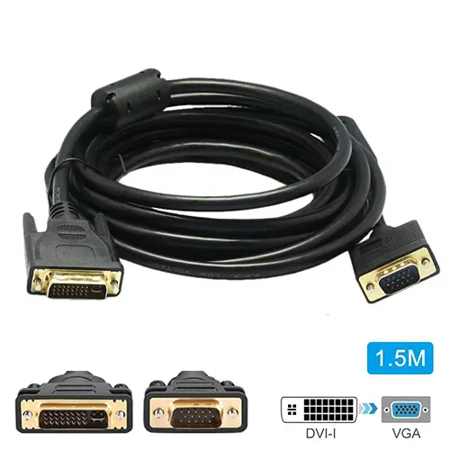 DVI Male to VGA Male Cable DVII 24+5 Converter in Sri Lanka ido.lk