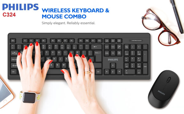 Philips C324 Wireless Keyboard and Mouse