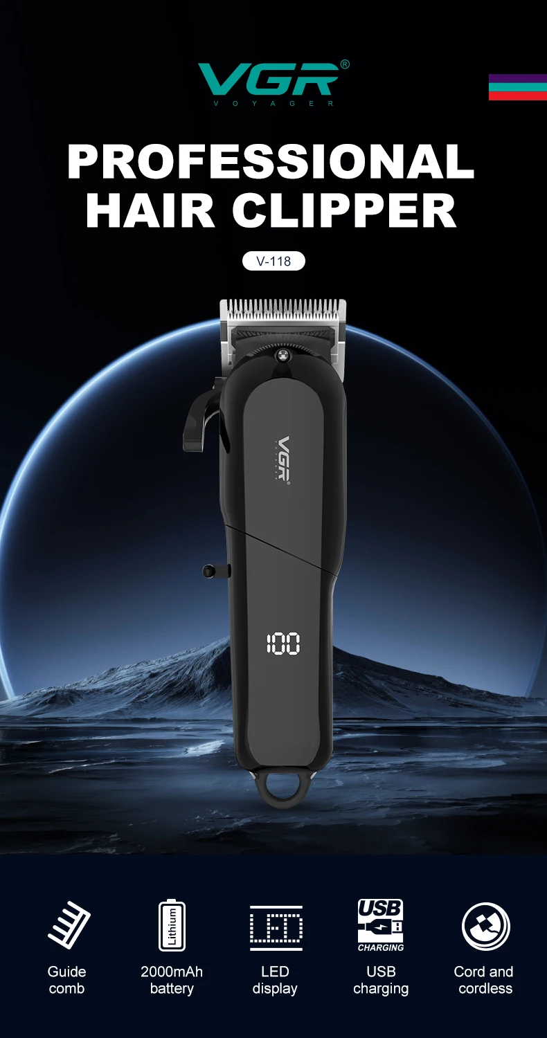 VGR V-118 Professional Rechargeable Hair Trimmer: Buy VGR V-118 Professional Rechargeable Hair Trimmer in Sri Lanka | ido.lk