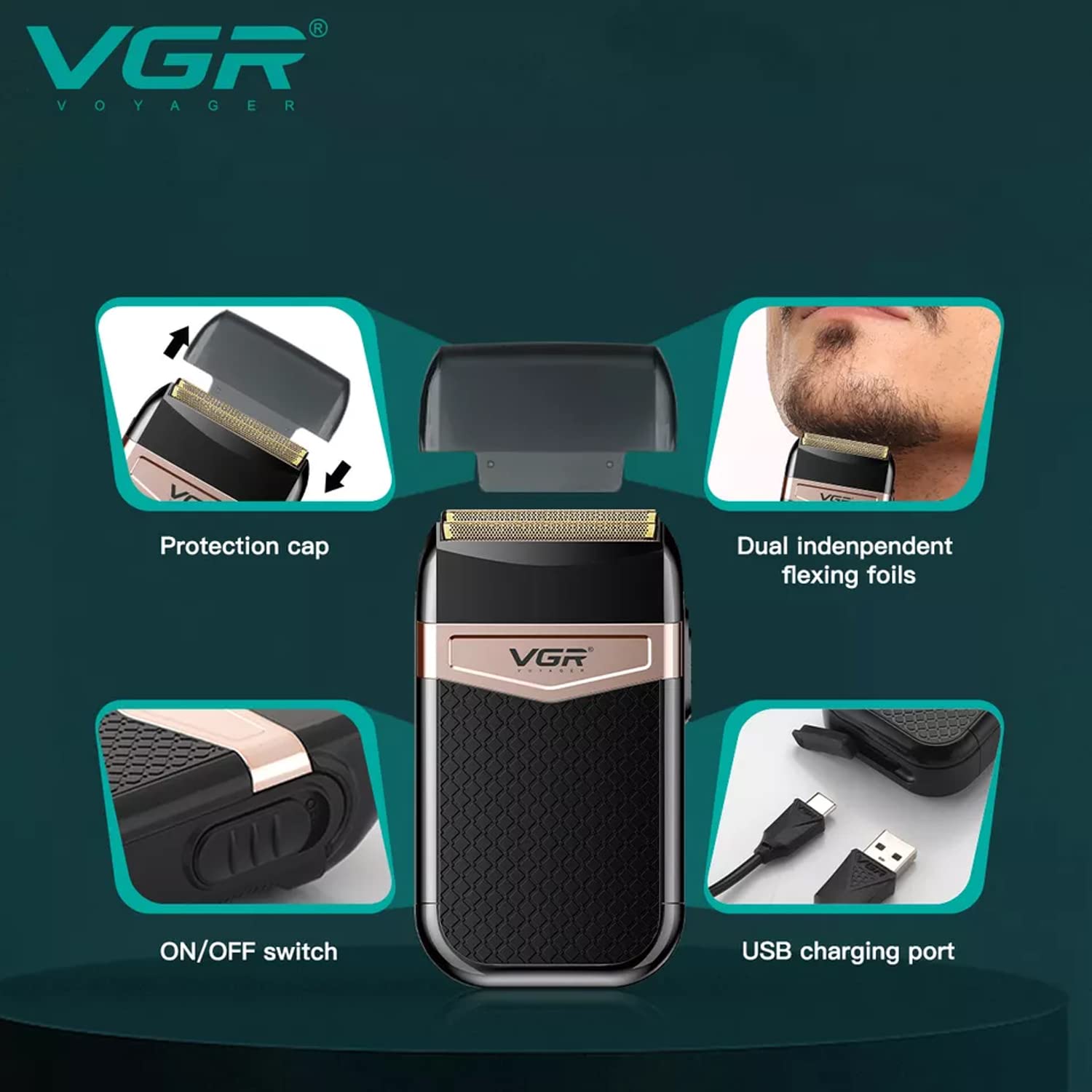 VGR V-331 USB Rechargeable Electric Shaver: Buy VGR V-331 USB Rechargeable Electric Shaver in Sri Lanka | ido.lk