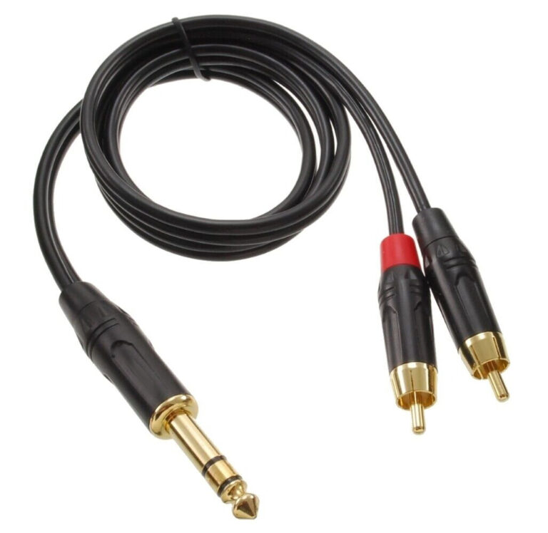 Wiredco 6ft 3.5mm To RCA Stereo Audio Cable (6-Pack) – Connect Phones, MP3, Laptops To Speakers, Receivers