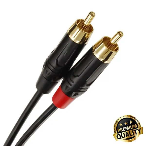 6.3mm TRS Stereo Male to 2 RCA Male Audio Cable