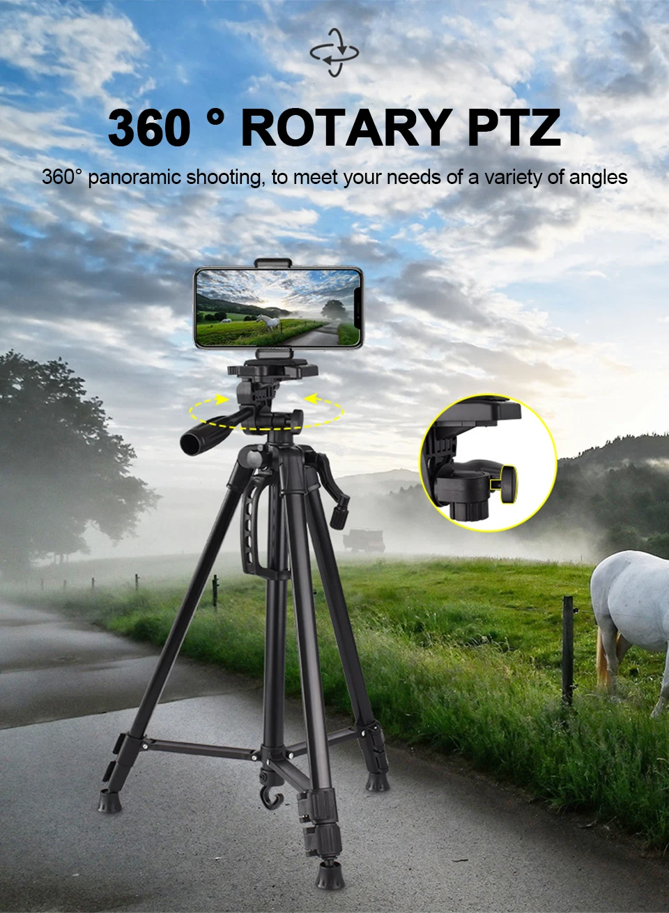 3366 Portable Tripod Stand for Phone/DSLR Camera ido.lk