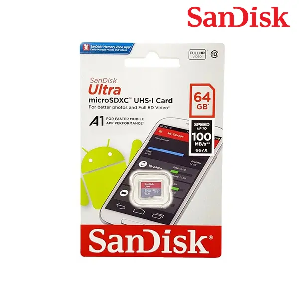 SanDisk Ultra 64GB MicroSD Card Class 10 A1 UHS-I 100MB/s in Sri Lanka | ido.lk