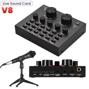 V8 External Live Sound Card Microphone Set in Sri Lanka | ido.lk