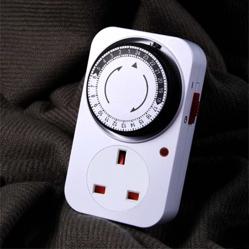 24 Hours Plug in Timer UK 3 Pin Power Socket - ido.lk