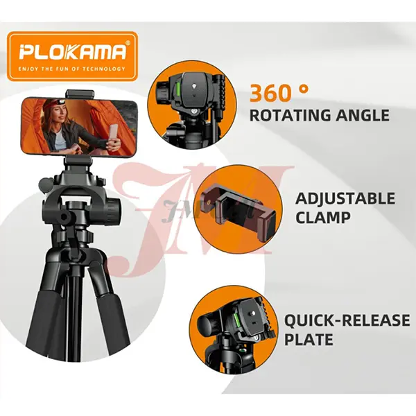 Professional Tripod for Camera Mobile Plokama PK9970 Pro ido.lk