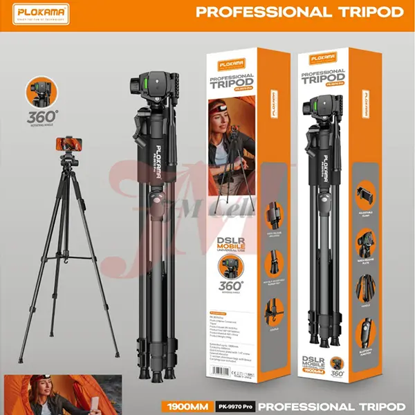 Professional Tripod for Camera Mobile Plokama PK9970 Pro ido.lk
