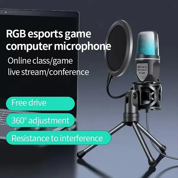 USB Condenser Microphone Gaming Mic YANMAI SF-666R - ido.lk