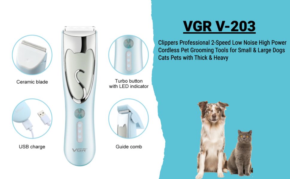 Rechargeable Dog Clippers Trimmer VGR V-203 in Sri Lanka | ido.lk