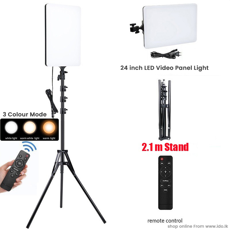 24 inch LED Video Light Panel Videography Lighting Kit