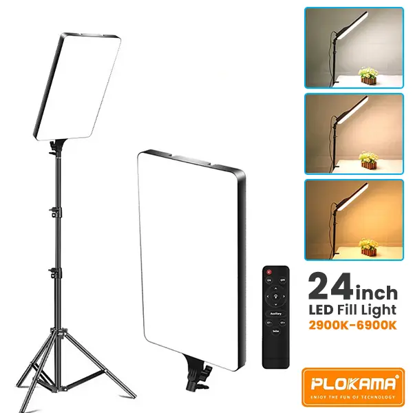 24 inch LED Video Light Panel Videography Lighting Kit ido.lk