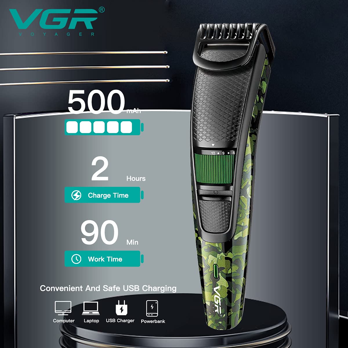  VGR Rechargeable Hair Clipper Trimmer for Men in Sri Lanka | ido.lk