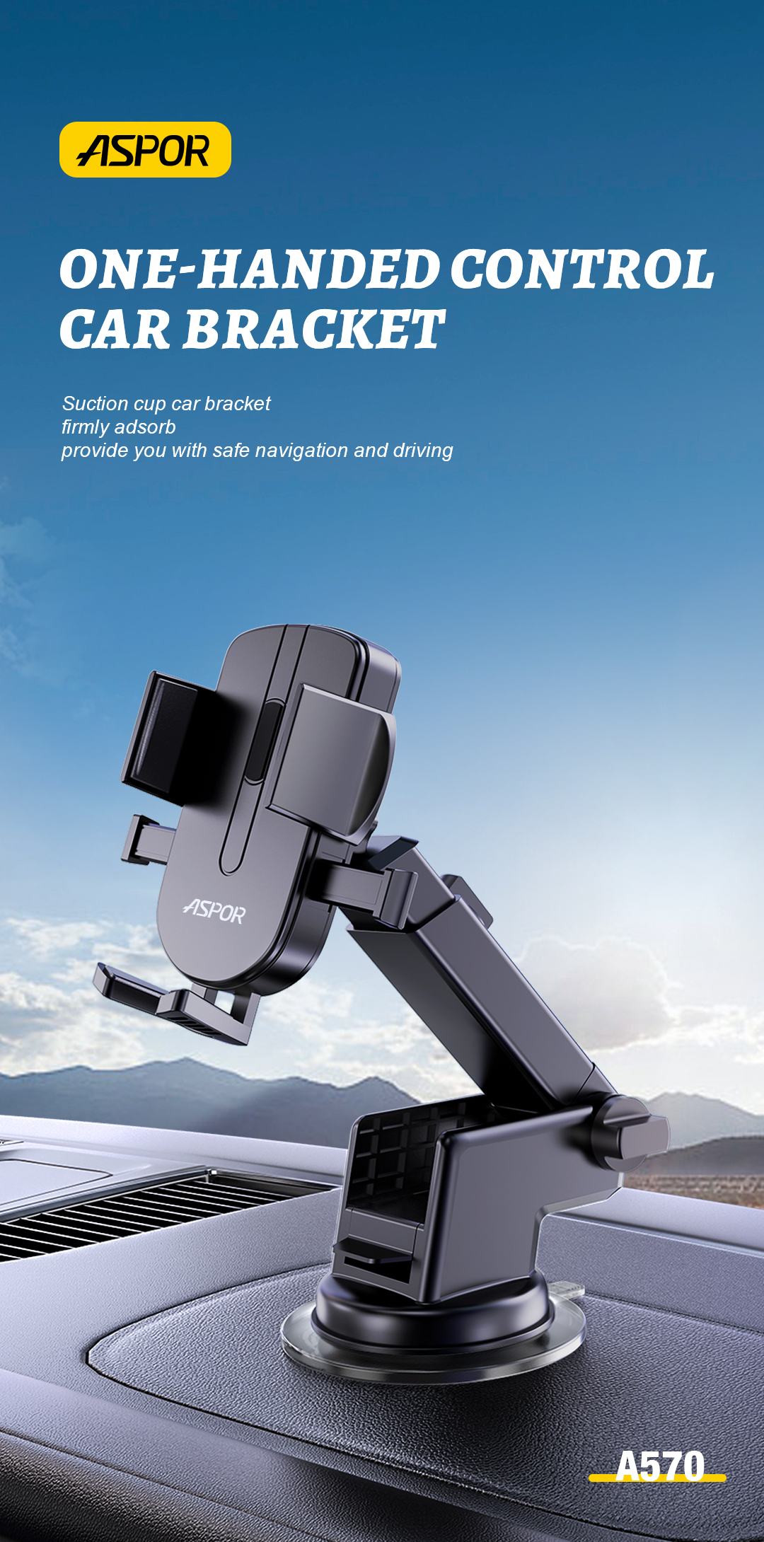 Aspor A570 Car Phone Holder Car Phone Bracket in Sri Lanka | ido.lk