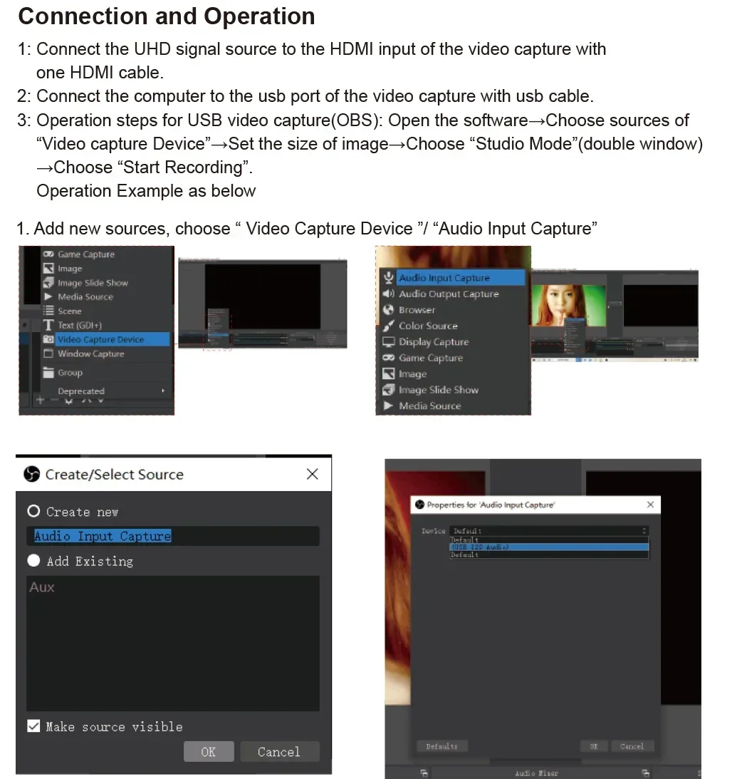 USB C Video Capture Card 4K HDMI to Type C - ido.lk